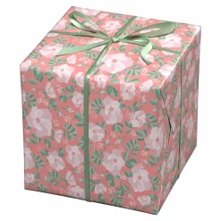 Panduro Design Presentpapper på rulle 10 m × 57 cm – rosa blomsterhav