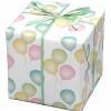 Panduro Design Presentpapper på rulle 10 m × 57 cm – vitt papper med ballonger i pastellfärger