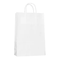 Panduro Hobby Presentpåse vit 5-pack, av papper 22×31×10 cm | Presentpåsar