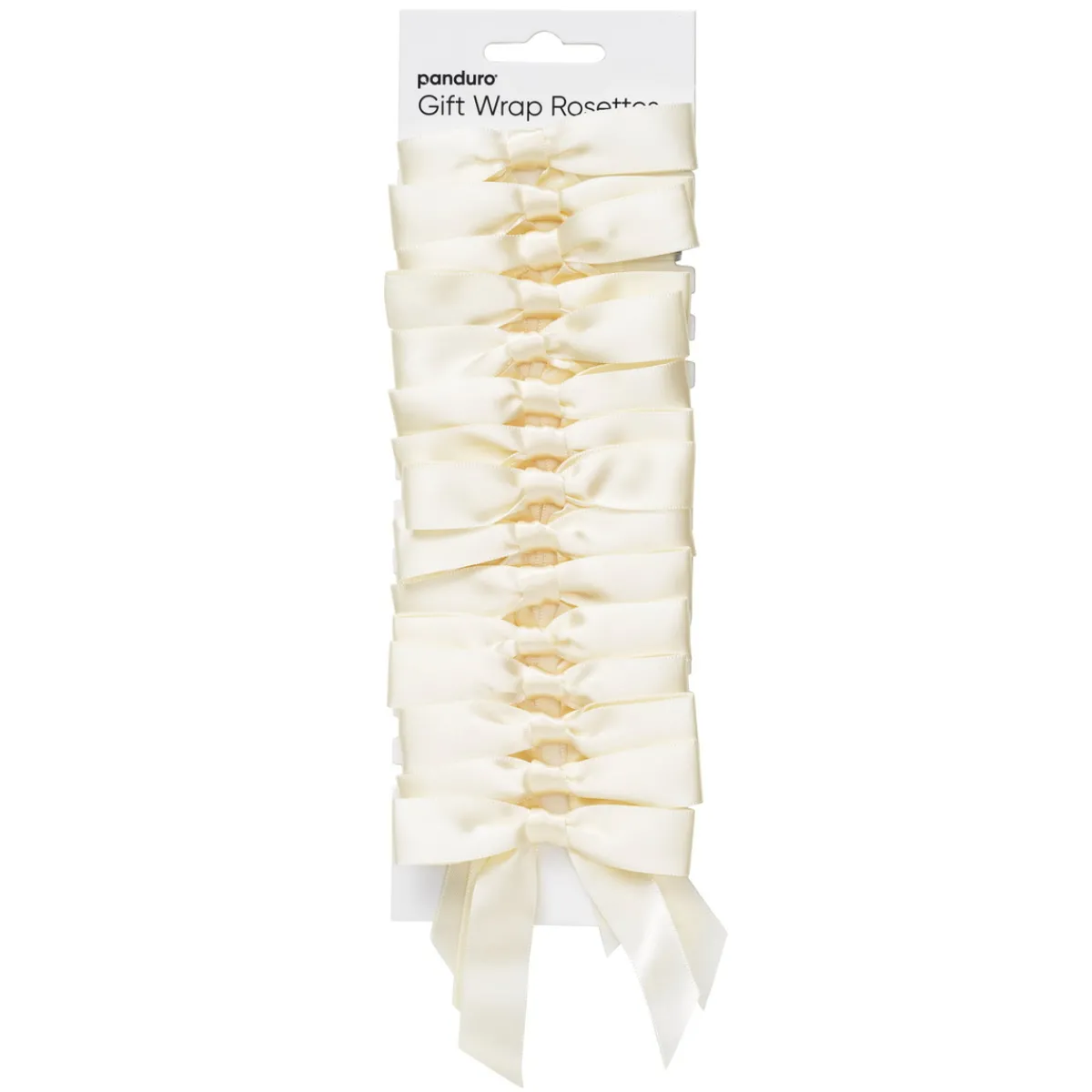 Panduro Hobby Presentrosetter, rosetter av satin, cremefärg & ivory 15st | Presentdekor