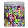 Barn Panduro Hobby 540 pärlemorskimrande pony beads Ø9 mm, runda fina pärlor med stora hål