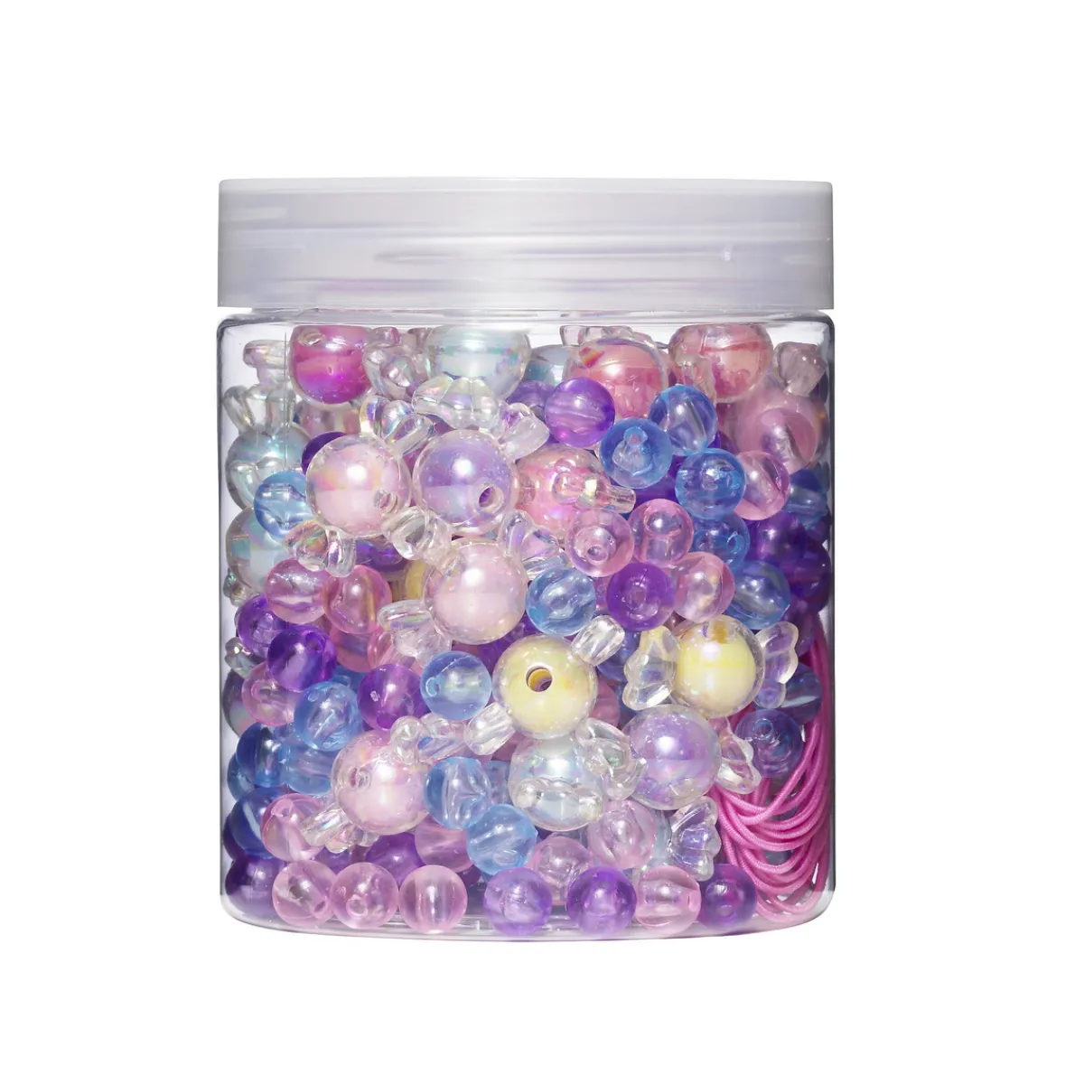 Panduro Hobby Pärlmix Bonbon – ca 310 st. pärlor (ca 50 stora och ca 250 små) | Barn Pärlor