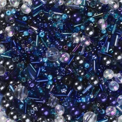 Panduro Jewellery Pärlmix glas blå 120 g | Glaspärlor