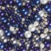 Panduro Jewellery Pärlmix glas blå/silver 130 g