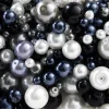 Panduro Jewellery Pärlmix glas grå&vit 130 g