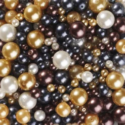 Panduro Jewellery Pärlmix glas guld/brun 130 g