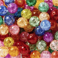 Panduro Jewellery Pärlmix glas 8 mm krackelerade | Glaspärlor