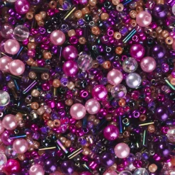 Panduro Jewellery Pärlmix glas rosa 120 g