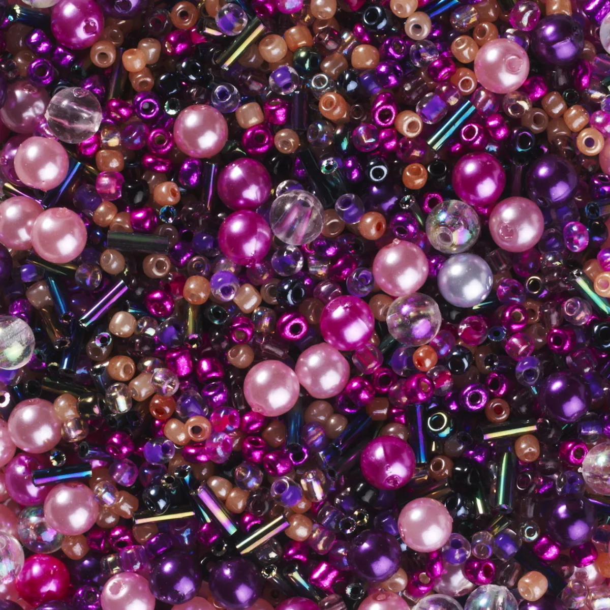 Panduro Jewellery Pärlmix glas rosa 120 g