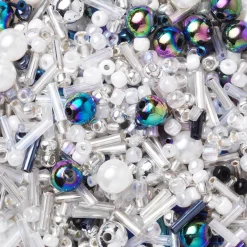 Panduro Jewellery Pärlmix glas silver 120 g | Glaspärlor