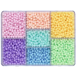 Barn Panduro Hobby Pärlmix med 2850 runda pärlor i pastellfärger, Ø4 mm
