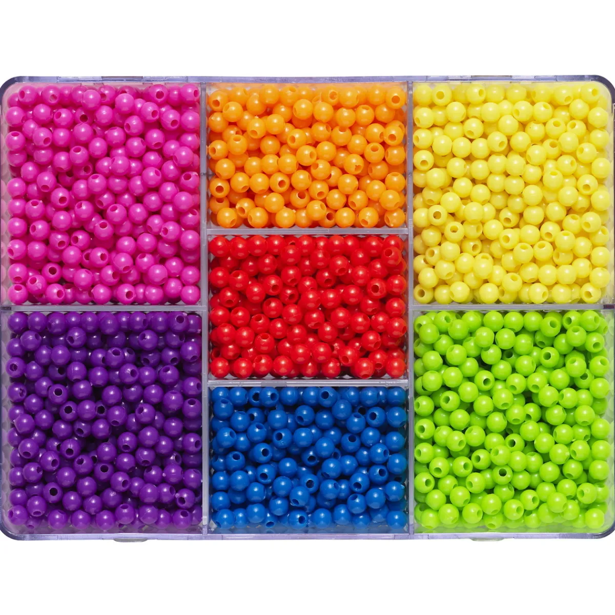 Panduro Hobby Pärlmix med 2850 runda pärlor i starka färger, Ø4 mm | Barn Pärlor