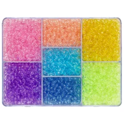 Barn Panduro Hobby Pärlmix med 2850 transparenta pärlor i 7 olika färger