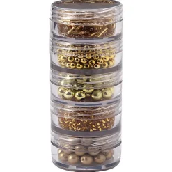 Panduro Jewellery Pärlmix 5 nyanser guld | Glaspärlor