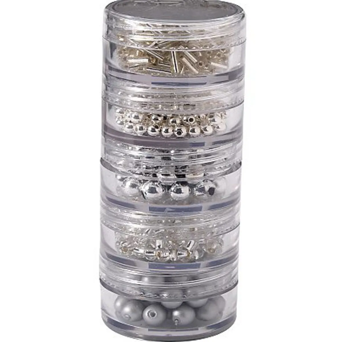 Panduro Jewellery Pärlmix 5 nyanser silver