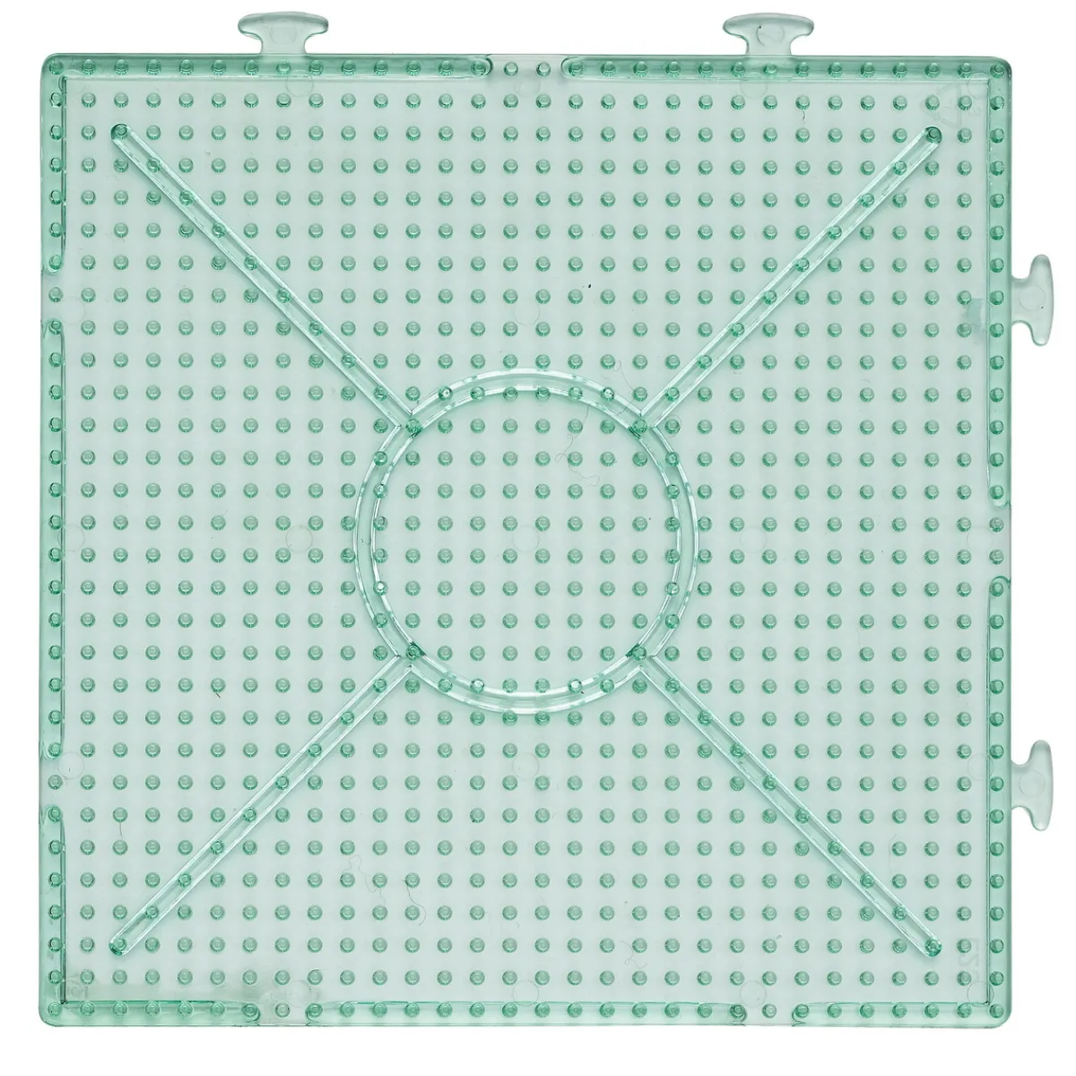 Panduro Iron Beads Pärlplatta för pärlor & rörpärlor i storleken Ø5 mm – transparent turkos, 15×15 cm | Barn Rörpärlor Midi