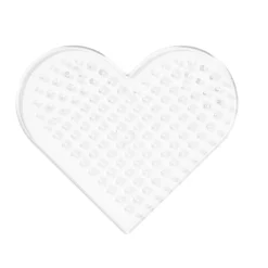 Panduro Iron Beads Pärlplatta Midi litet hjärta, 8×7,5 cm – för våra rörpärlor som är Ø5 mm | Barn Rörpärlor Midi
