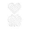 Panduro Iron Beads Pärlplatta XL 2-pack – fjäril & hjärta – för våra XL-rörpärlor som är Ø9 mm | Barn Rörpärlor Xl