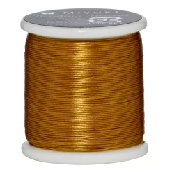 MIYUKI Pärltråd 50 meter – guld – 0,2 mm i diameter, tillverkad av 100% nylon