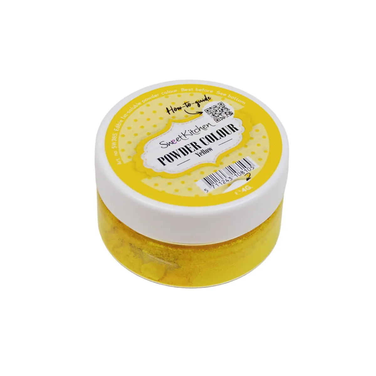 Sweet Kitchen Pulverfärg, livsmedelsfärg gul, 4 gram | Pulverfärg