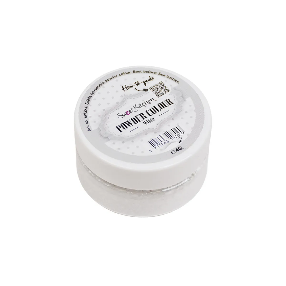 Sweet Kitchen Pulverfärg, livsmedelsfärg vit, 4 gram