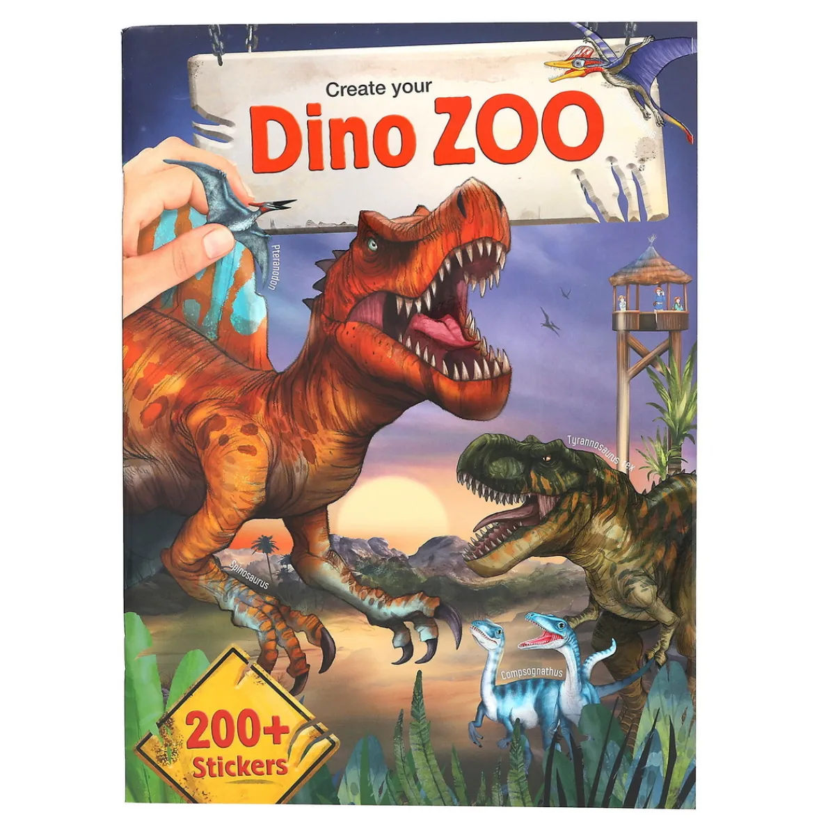 Barn TOPModel Pysselbok Create your dino zoo, RAWRR dinosaurier! 22×30 cm, 24 sidor +200 stickers