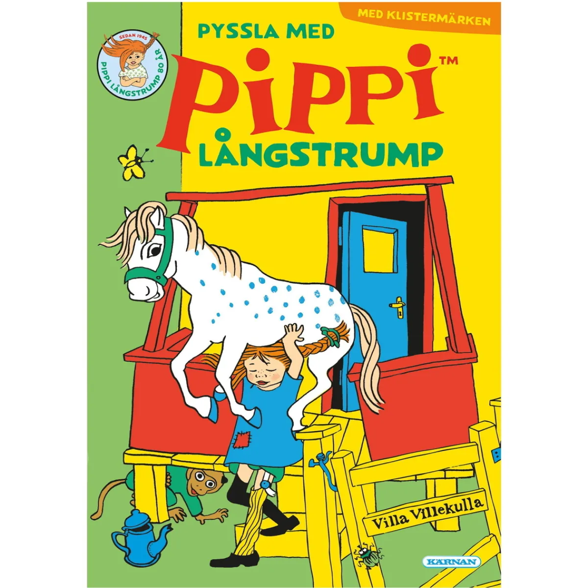 Barn Kärnan Pysselbok Pippi Långstrump – 21×28 cm, 24 sidor med roliga pyssel & klurigheter + stickers