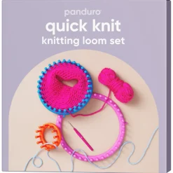 Panduro Hobby Quick Knit stickringar, 5 runda à Ø9–28 cm, 1 rektangulär, L. 35 cm