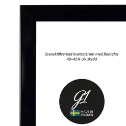 G1 Galleriet Ram 6B svart högblank 15x21cm | Ramar