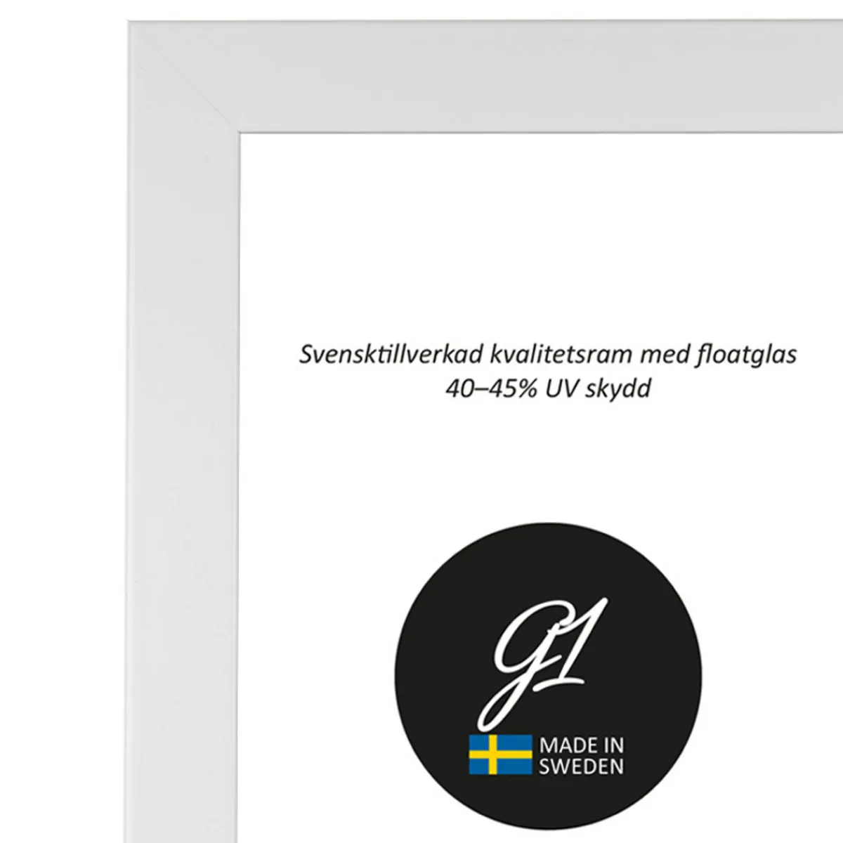 G1 Galleriet Ram 4B vit plattlist 60x80cm | Ramar