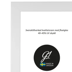 G1 Galleriet Ram 4B vit plattlist 40x40cm | Ramar