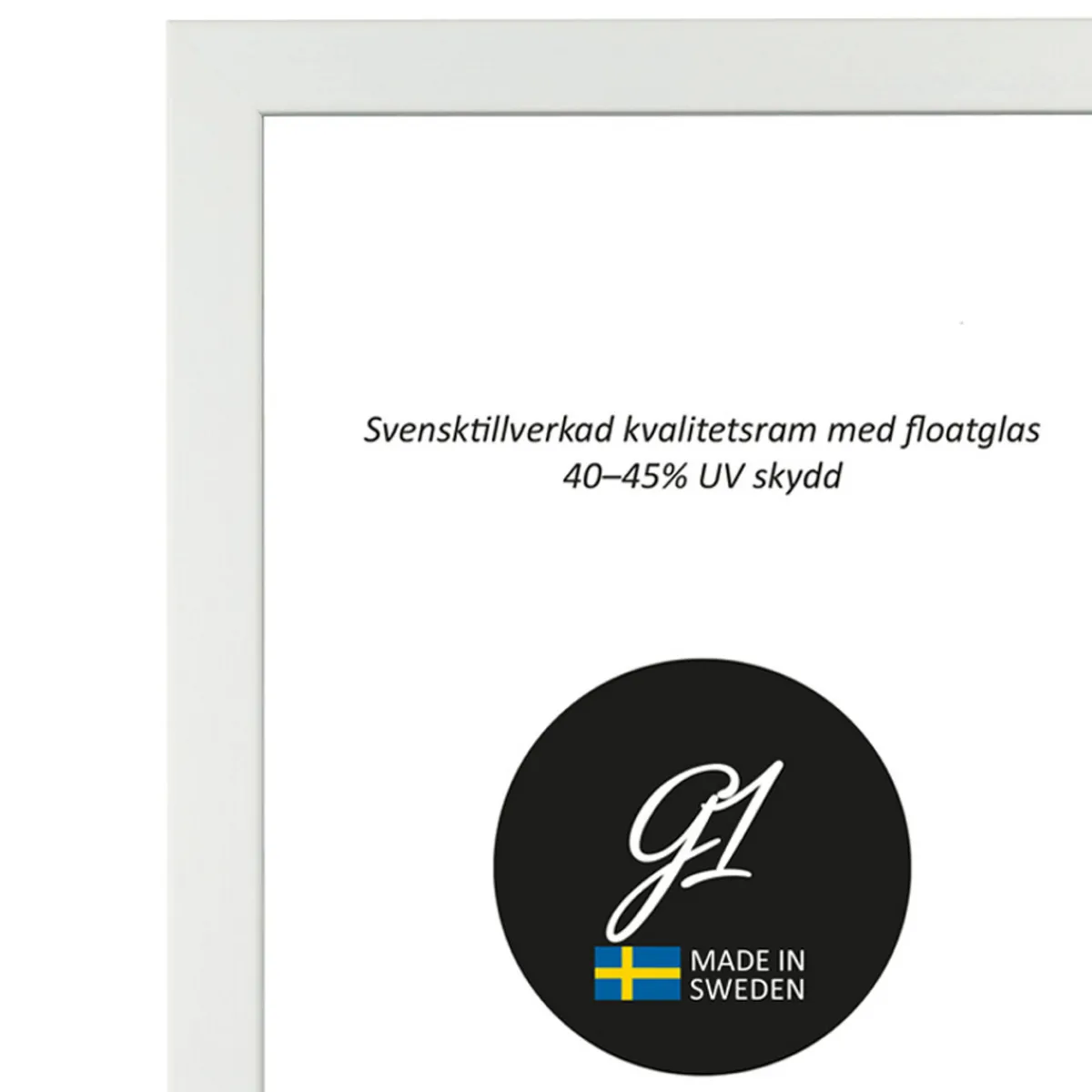 G1 Galleriet Ram 2D Vit 20x20cm