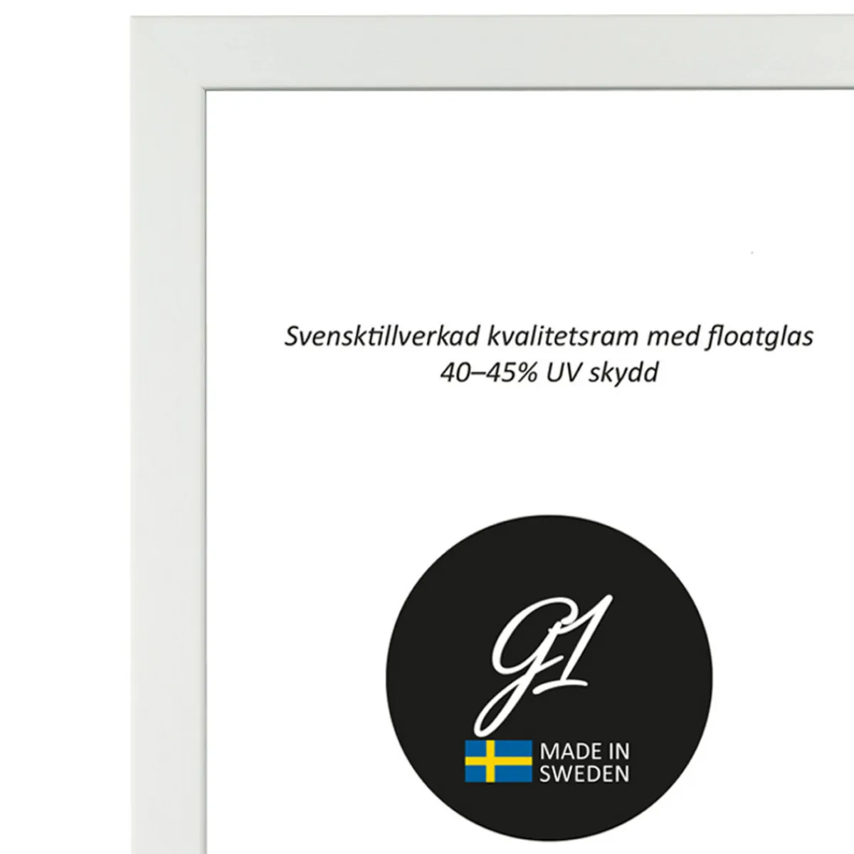 G1 Galleriet Ram 2D Vit 15x15cm