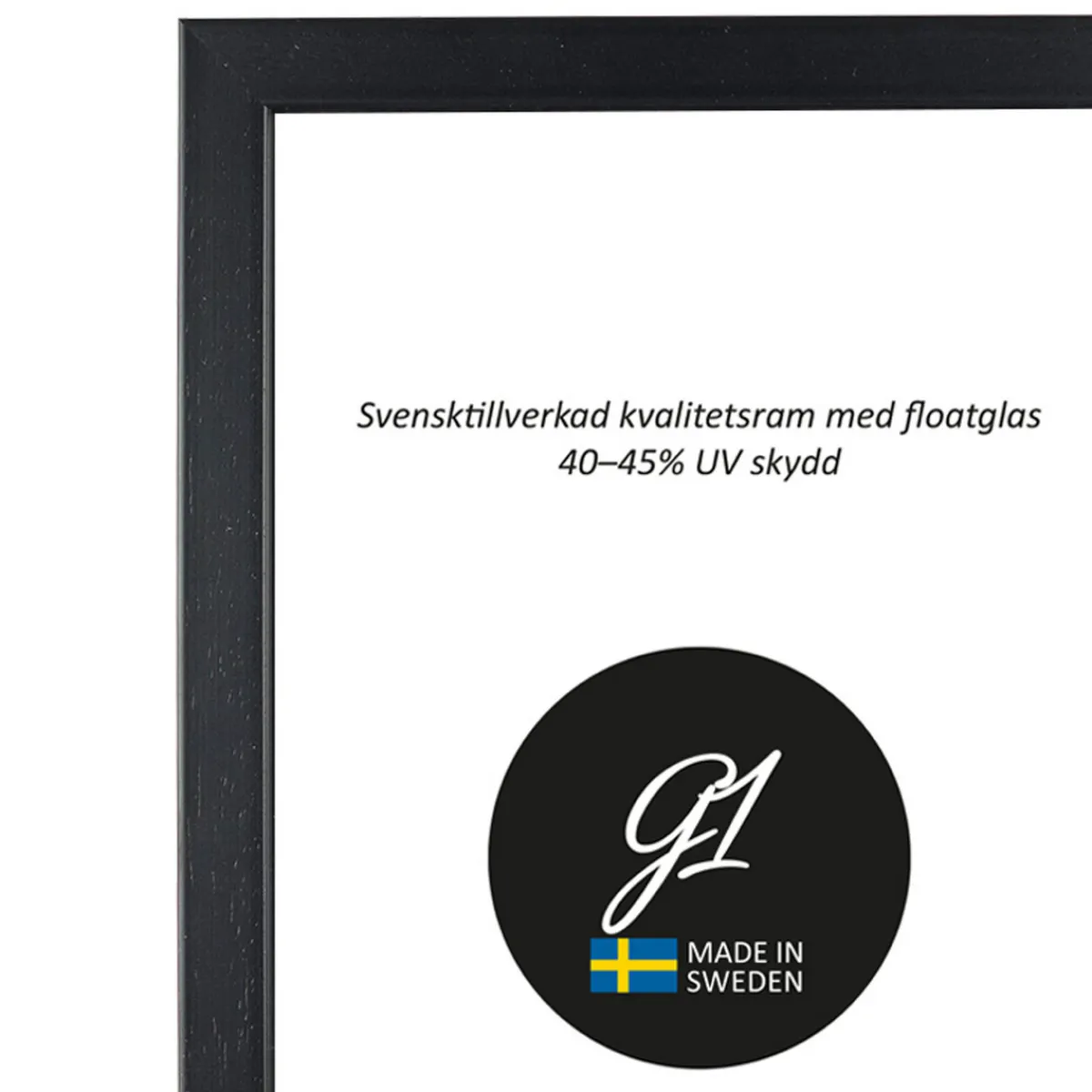 G1 Galleriet Ram 2E svart 13x18cm | Ramar