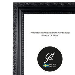 G1 Galleriet Ram Svart Ornament 24x30cm