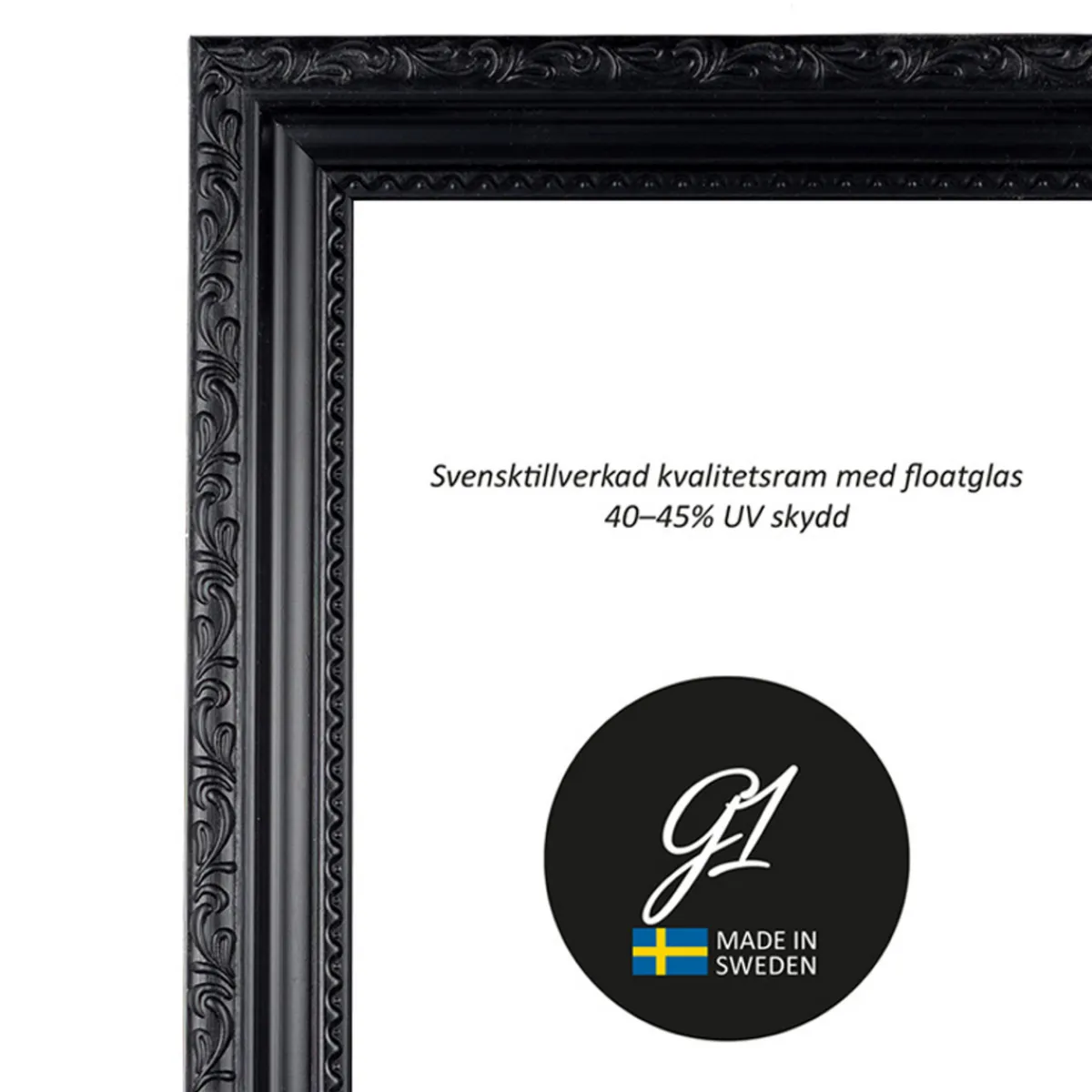 G1 Galleriet Ram Svart Ornament 24x30cm