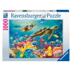 Barn Ravensburger pussel – Blue Underwater World. 1000 bitar, 70×50 cm.