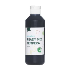 Barn Panduro Hobby Ready Mix Tempera, svanenmärkt hobbyfärg för barn 250 ml, svart