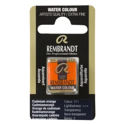Rembrandt akvarellfärg halvkopp – Cadmium Orange 211 | Akvarell- & Vattenfärger