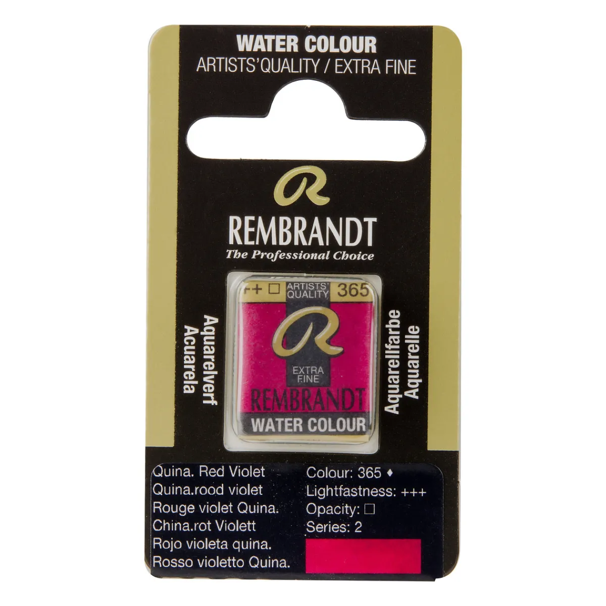 Rembrandt akvarellfärg halvkopp – Quinacridone Rose 366