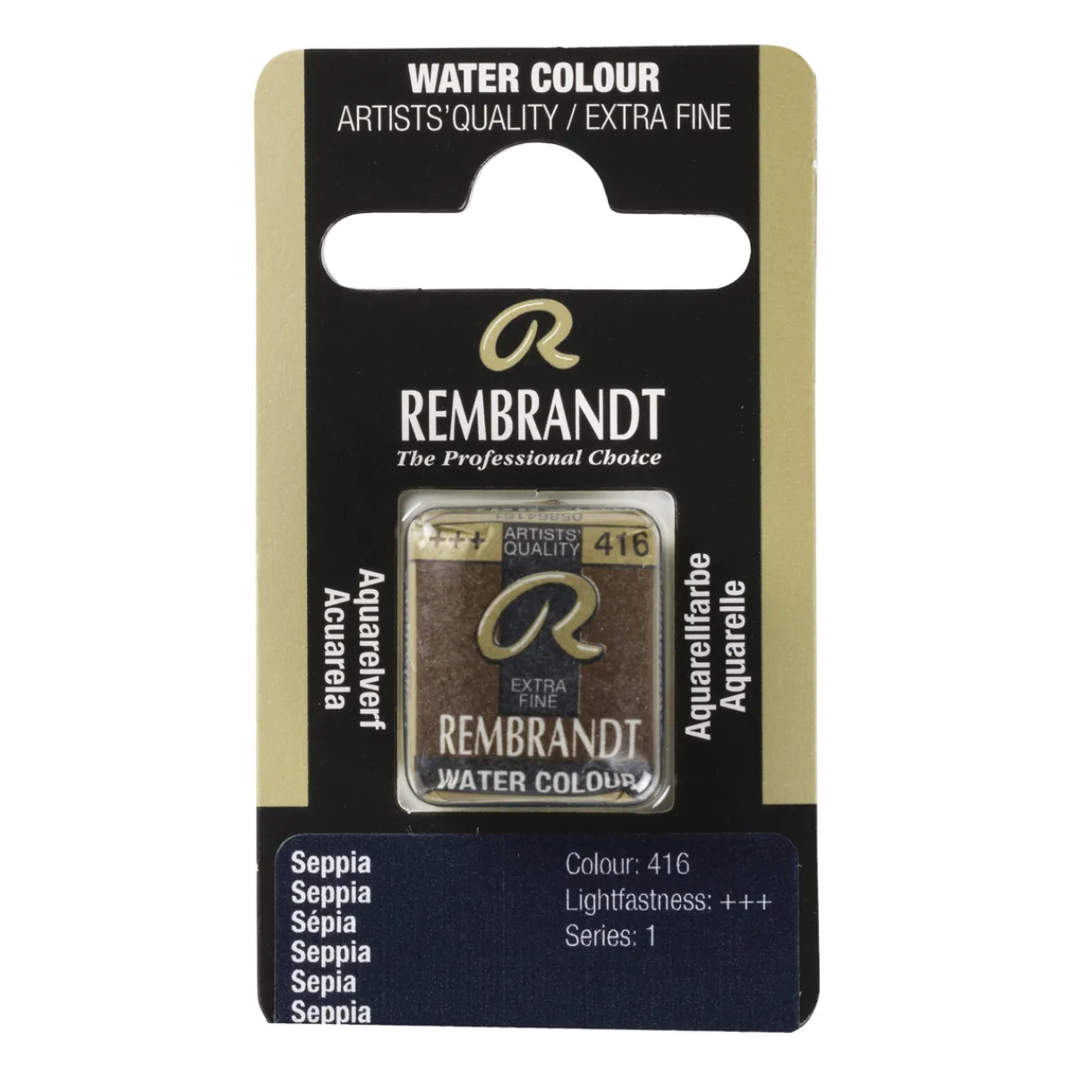 Rembrandt akvarellfärg halvkopp – Transparent Oxide Umber 417
