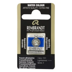 Rembrandt akvarellfärg halvkopp – French Ultramarine 503 | Akvarell- & Vattenfärger