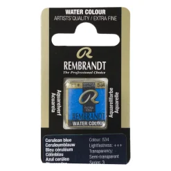 Rembrandt akvarellfärg halvkopp – Cerulean Blue 534 | Akvarell- & Vattenfärger