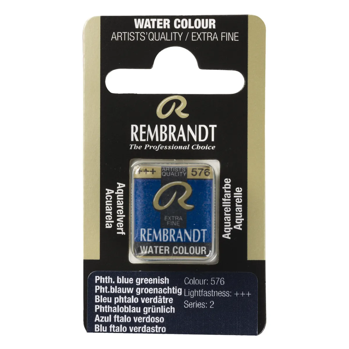 Rembrandt akvarellfärg halvkopp – Phthalo Blue Reddish 583