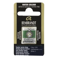 Rembrandt akvarellfärg halvkopp – Hooker Green Deep 645 | Akvarell- & Vattenfärger