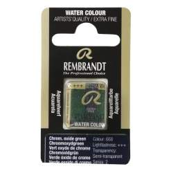Rembrandt akvarellfärg halvkopp – Chromium Oxide Green 668 | Akvarell- & Vattenfärger