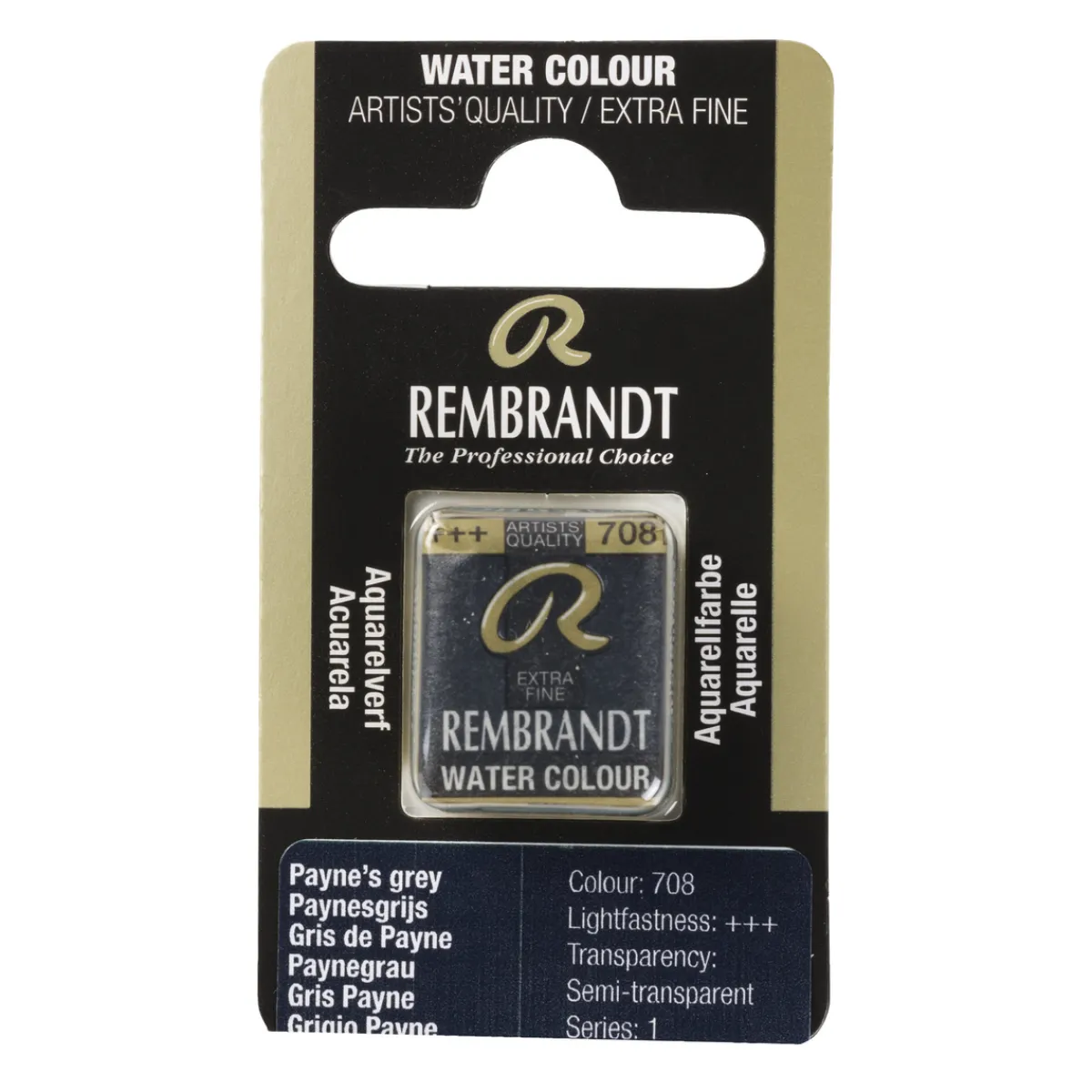 Rembrandt akvarellfärg halvkopp – Neutral Tint 715