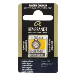 Rembrandt akvarellfärg halvkopp – Indian Yellow 244 | Akvarell- & Vattenfärger