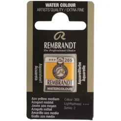 Rembrandt akvarellfärg halvkopp – Azo Yellow Deep 270