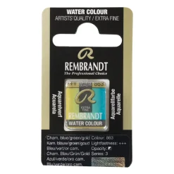 Rembrandt akvarellfärg halvkopp – Chameleon Blue Green Gold 863 | Akvarell- & Vattenfärger
